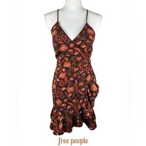 Free People | Night Rhythm Floral Print Wrap Mini Dress